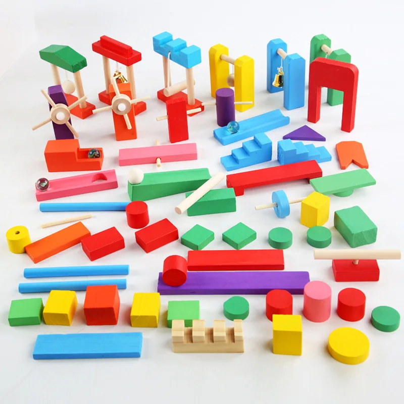 Board Game Monopoli - Montessori ของเล่นไม้รุ้งโดมิโนของเล่นสถาบันอุปกรณ์เสริมอวัยวะบล็อกสมองการคิดรถไฟของขวัญของเล่นเพื่อการศึกษาสำหรับเด็ก