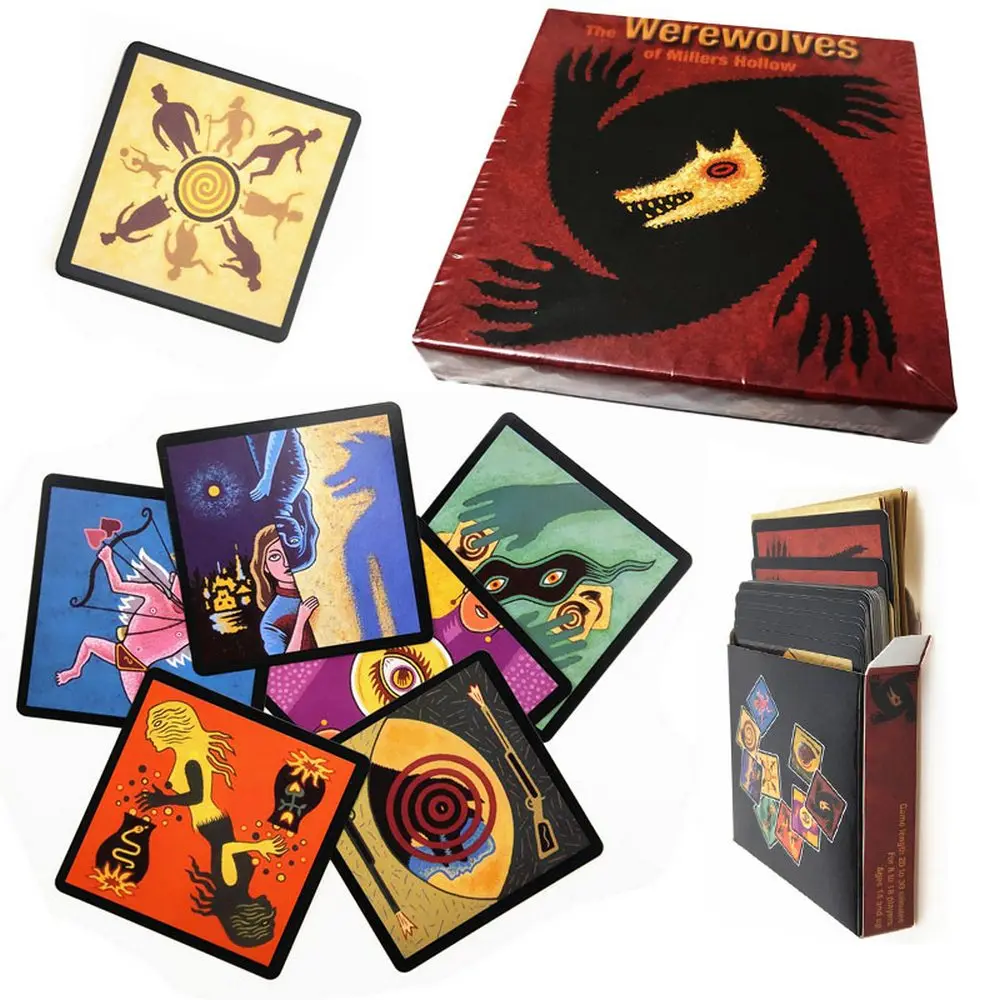 Board Game Werewolf - เกมกระดานกำจัดมนุษย์หมาป่า การ์ดเกมหมาป่า โป๊กเกอร์ การ์ดปาร์ตี้ 3-10 คน