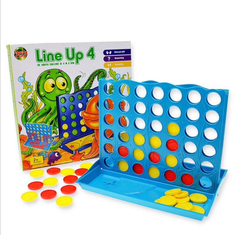Board Game Anak - เกมกระดาน 3D สี่แถวสำหรับเด็ก ของเล่นบนโต๊ะที่ช่วยเสริมสร้างความสัมพันธ์ระหว่างพ่อแม่และลูก ของเล่นเสริมสร้างความสนุกสนานในครอบครัว ของขวัญเพื่อการเรียนรู้สำหรับเด็กอายุ