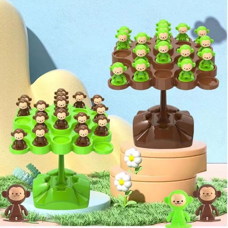 Board Game Anak - Monkey Balance Tree Focus Balance การฝึกอบรมของเล่นเด็กพับเพลง
