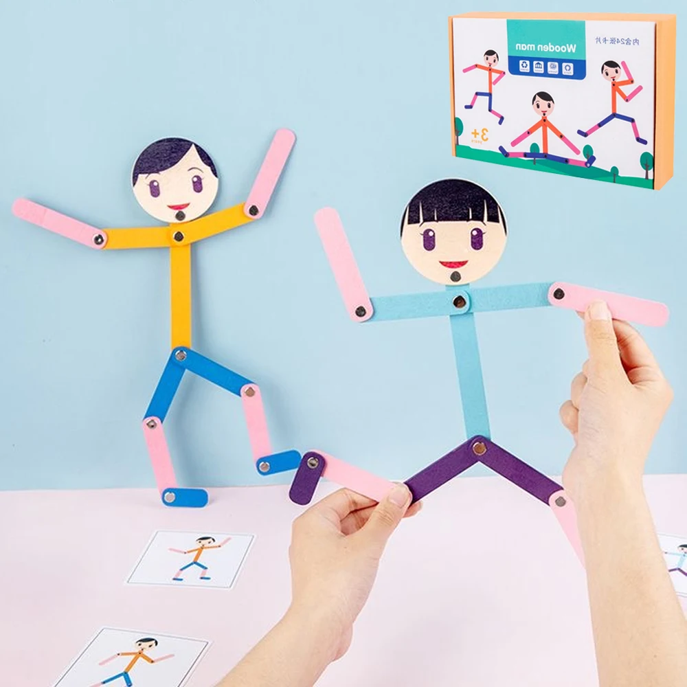 Board Game Anak - กีฬาไม้วัสดุ DIY ของเล่นปริศนาบอร์ดเกมการศึกษาการเรียนรู้ของเล่นเด็กก่อนวัยเรียน Fine Motor Training