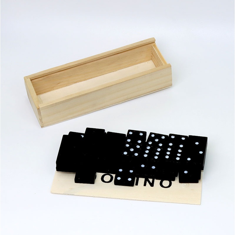 28 ชิ้นสีดําโดมิโนไม้เกมกระดาน - Board Game Monopoli บทวิจารณ์และราคา