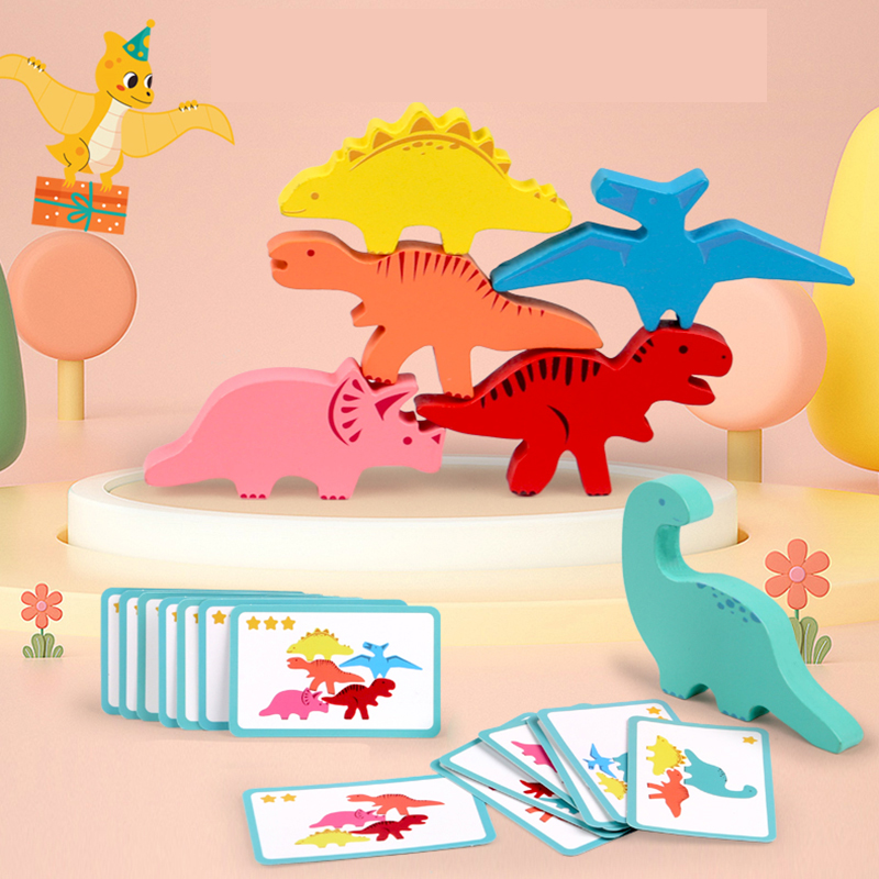 ไม้บล็อกของเล่นเด็กสัตว์ไดโนเส - Board Game Anak บทวิจารณ์และราคา