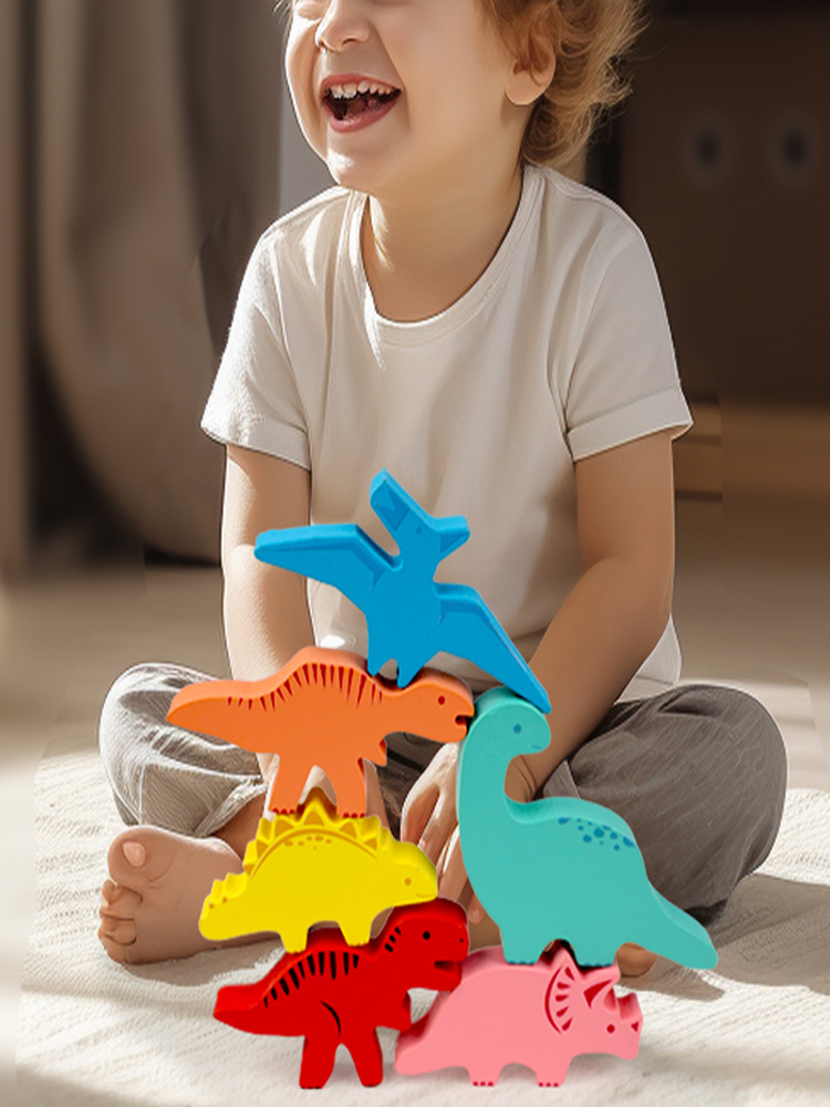 ไม้บล็อกของเล่นเด็กสัตว์ไดโนเส - Board Game Anak บทวิจารณ์และราคา